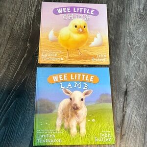 🆕 Wee Little Chick & Wee Little Lamb Hardcover Book Set by Lauren Thompson